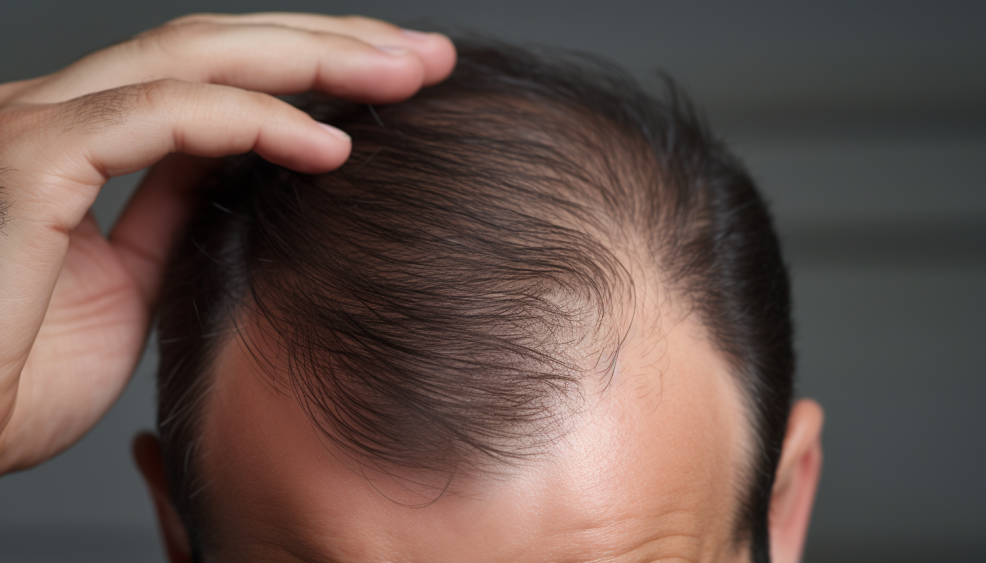 Hairstyle to cover bald spots and receding hairlines